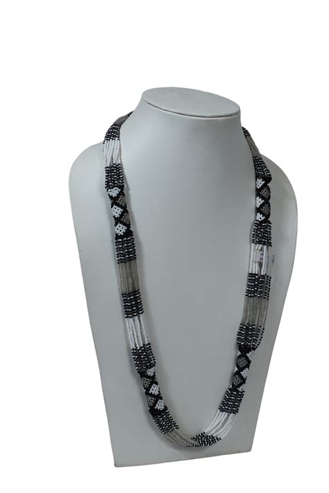 Gold Black Seed Bead Necklace Jewelry By Style