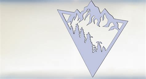 Berge Dxf Svg Png Dateien Berge Wald Laser Cut Dxf Etsy Sterreich