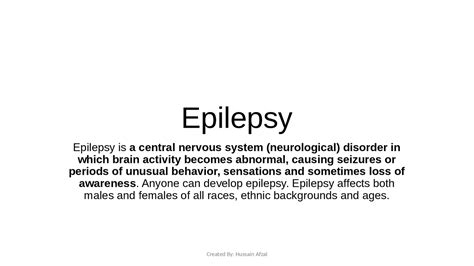 Epilepsy Types and Treatment | Study Guides, Projects, Research ...