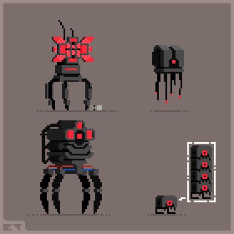 Artstation Robots Animations Pixel Art