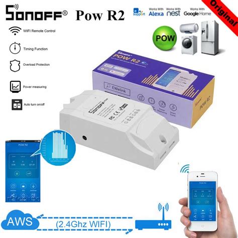 Sonoff Pow R2 Smart Wifi Switch Controller App Remote Control Smart