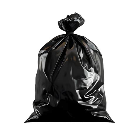 Black Garbage Bag On Transparent Background Png