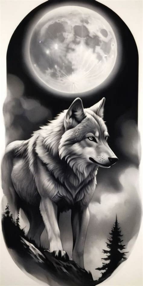 Pin By Edward Griffin On Boredpanda In 2024 Moon Tattoo Designs Wolf