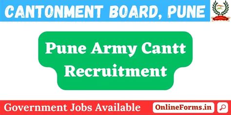 Pune Cantonment Board Recruitment 2023 168 Vacancy