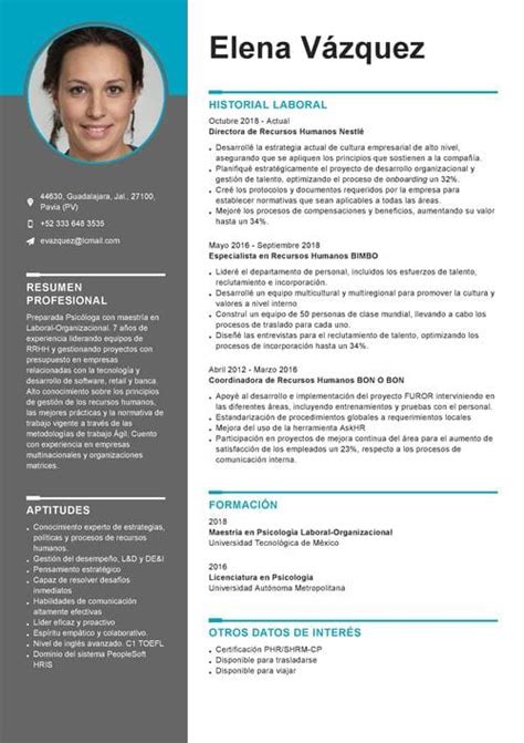 Ejemplos De Curriculum Vitae México Formatos 2024