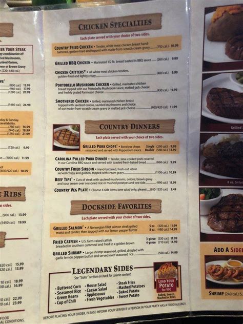 Menu At Texas Roadhouse Bbq Matthews E Independence Blvd