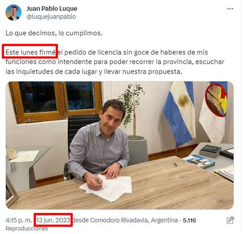 Buffa Que Luque Tome Licencia Y Siga Encabezando Actos Como Intendente