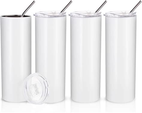 Amazon Pyd Life Sublimation Blanks Skinny Tumbler White Oz