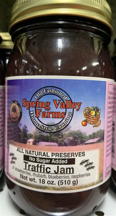 Spring Valley Farms No Sugar Added Fruit Juice Sweetened Traffic Jam 19oz