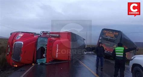 Junín Choque entre ómnibus y semi tráiler deja un muerto EDICION