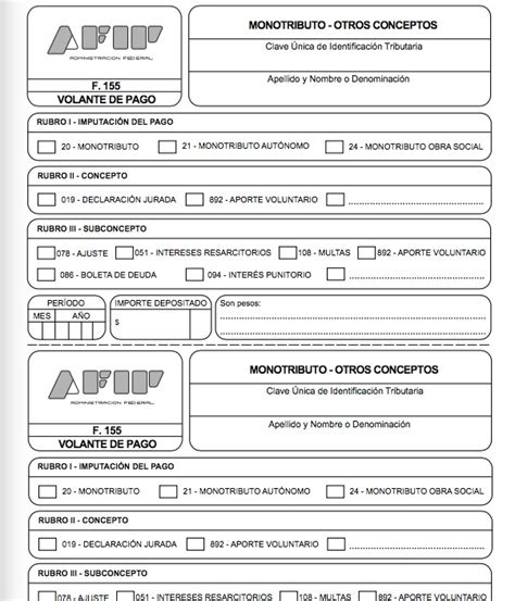 Como Imprimir Formulario 155 Interactivo AFIP