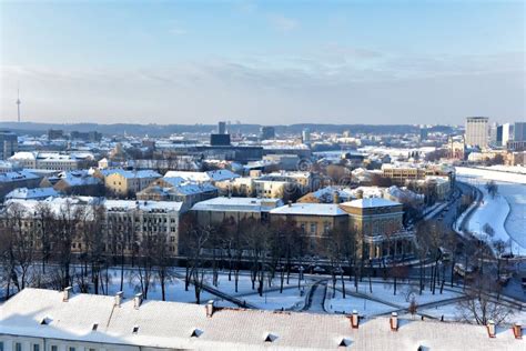 Vilnius Winter Panorama from Gediminas Castle Tower. Vilnius Editorial ...