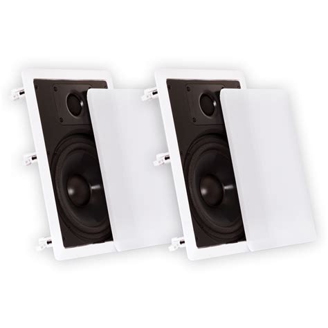 Theater Solutions CS8W In Wall 8" Speakers Home Theater Surround Sound Pair | eBay