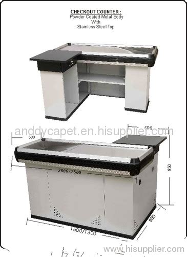 Supermarket Design Retail Cash Register Table Checkout Off