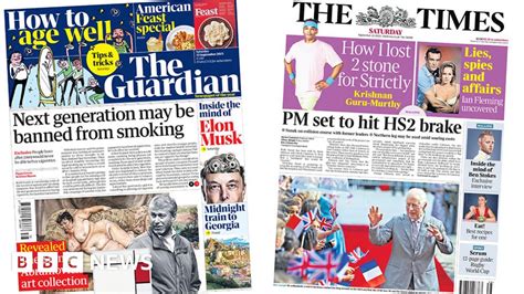 Newspaper Headlines Hs Row And Smoking Ban For Next Generation