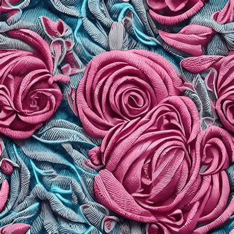 3d Fabric Floral Design Graphic · Creative Fabrica