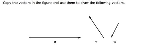 Solved Copy The Vectors In The Figure And Use Them To Draw The