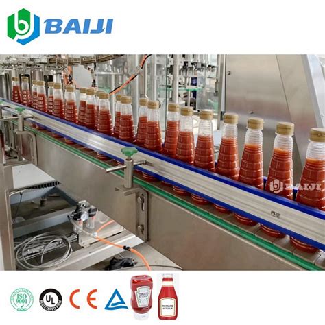 Pet Plastic Bottle Tomato Sauce Ketchup Paste Piston Filling Capping