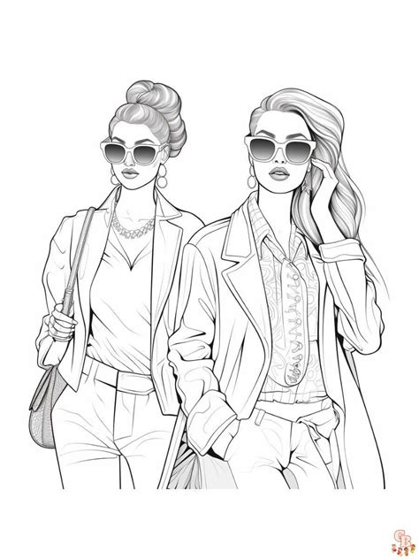 Printable Fashion Coloring Pages Free For Kid And Adults