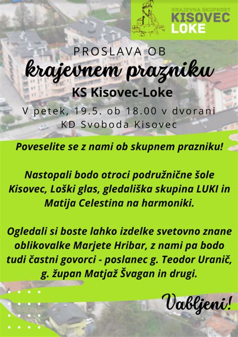 Proslava Ob Krajevnem Prazniku Ks Kisovec Loke