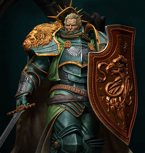 Lion Eljonson Warhammer 40k Artwork Warhammer Dark Angels 40k