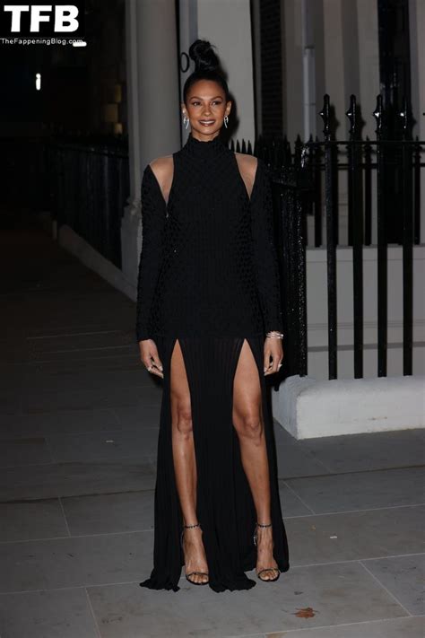 Alesha Dixon Looks Hot In Black As She Attends The British Vogue X Self