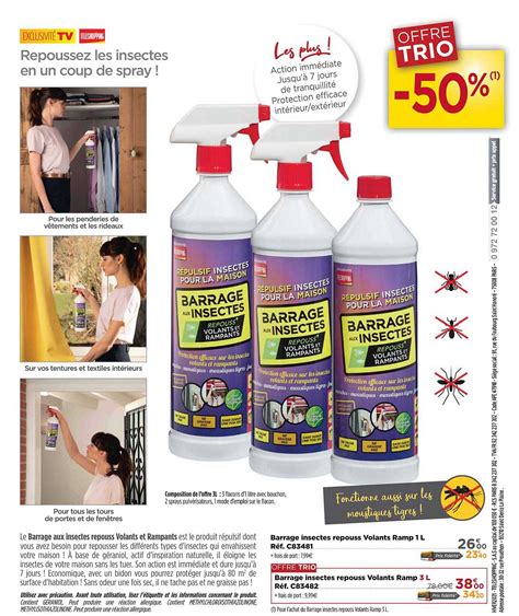 Promo Barrage Aux Insectes Repouss Volants Et Rampants Chez