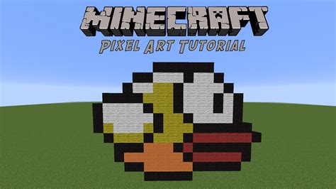 Minecraft Pixel Art Tutorial Flappy Bird Youtube