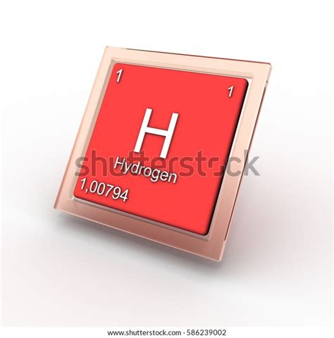 Hydrogen Chemical Element Sign 3d Generated 스톡 일러스트 586239002 Shutterstock