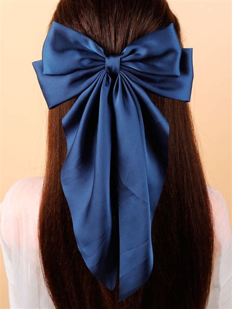 Bow Knot Decor Hair Clip Blue Hair Accessories Bow Hair Clips Bow Hairstyle