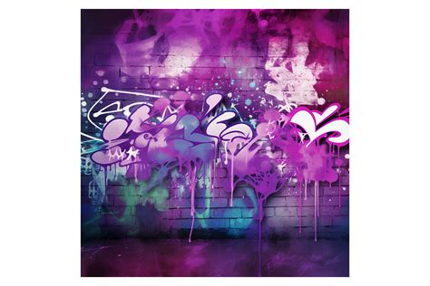 Purple Graffiti Wall Graphic By Gornidesign Creative Fabrica