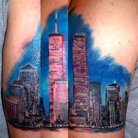 Pin On WTC Tattoo By Chung Chen Twin Tower 911 Tattoo