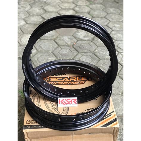 Jual Velg Supermoto Scarlet Ring Hole Black Shopee