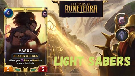 Yasuo Aurelian Sol Leona Deck Light Sabers Legends Of Runeterra