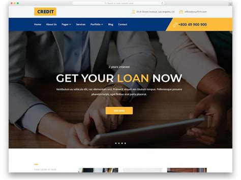 Free Bank Website Template