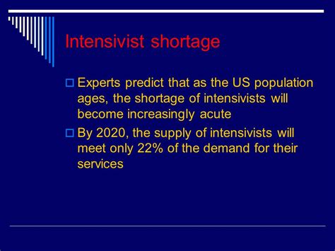 Evidence Based Critical Care Update Intensivist Shortage Experts