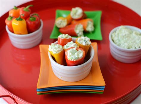 Avocado And Cottage Cheese Stuffed Sweet Mini Peppers Thewellfloured