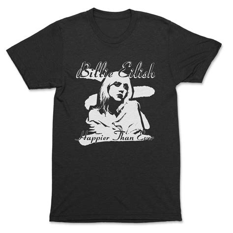 Billie Eilish Happier Than Ever Premium Black T Shirt