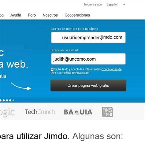 C Mo Hacer Una P Gina Web Con Jimdo Pasos