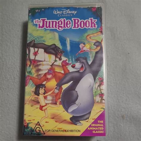 THE JUNGLE BOOK Walt Disney VHS Tape Vintage Video Movie Mowgi Baloo