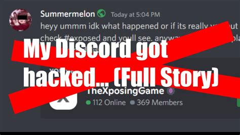 My Discord Got Hacked Full Story Youtube