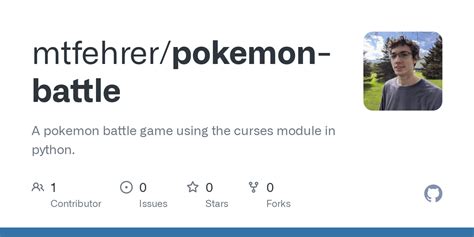 Github Mtfehrerpokemon Battle A Pokemon Battle Game Using The