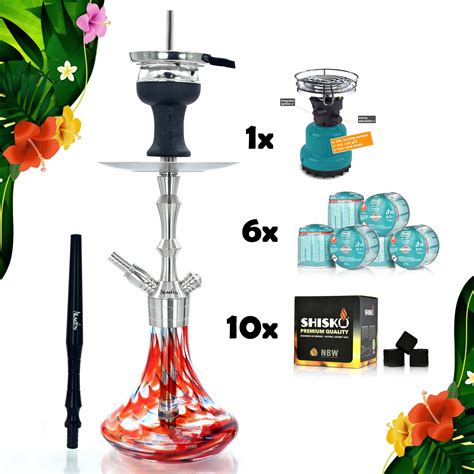 Aladin Shisha Mvp Red Stripes Summer Set Komplettsets Shisha