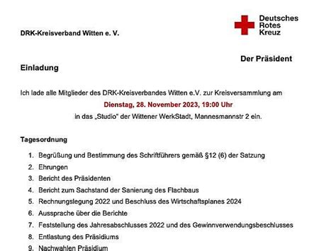 Pressemitteilung Drk Witten