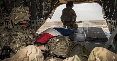 The Last Chinook Helicopter Carrying The Very Last British Troops To