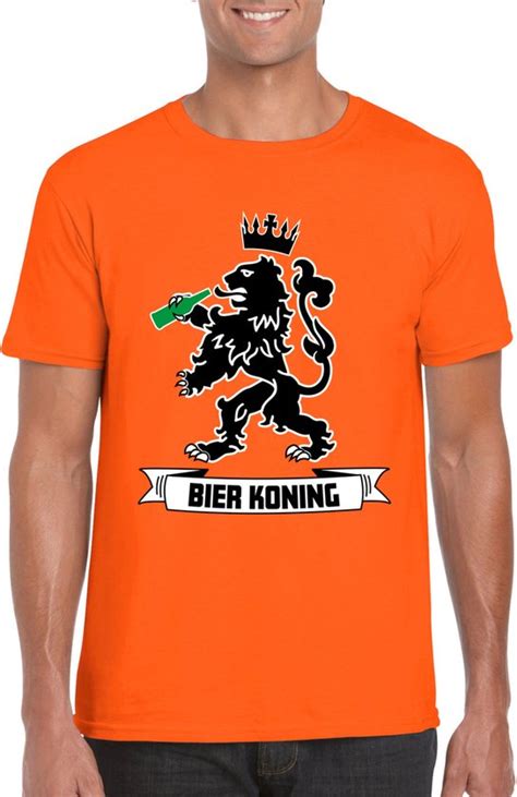 Bellatio Decorations T Shirts Koningsdag Oranje Bier Koning Heren