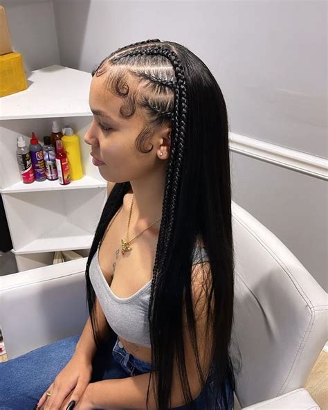 Dolledupbyaaliyah On Instagram Style Half And Half Braids With