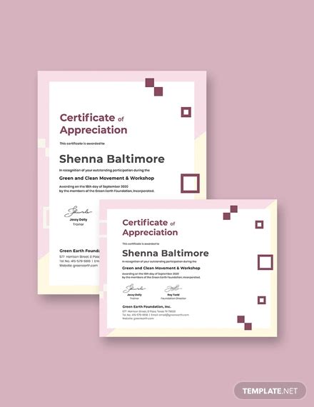 16 Certificate Of Appreciation Psd Word Ai Design Trends