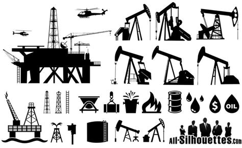 25 Oilfield Silhouettes - PNG Logo Vector Downloads