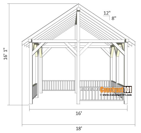 How To Build A Storage Shed Free Pavilian Plans Material List Pdf Download